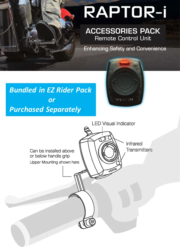RAPTOR-i - Motorcycle Intercom (TWIN   Remote Control) in Carry Case