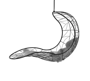 Recliner Hanging Swing Chair in Black