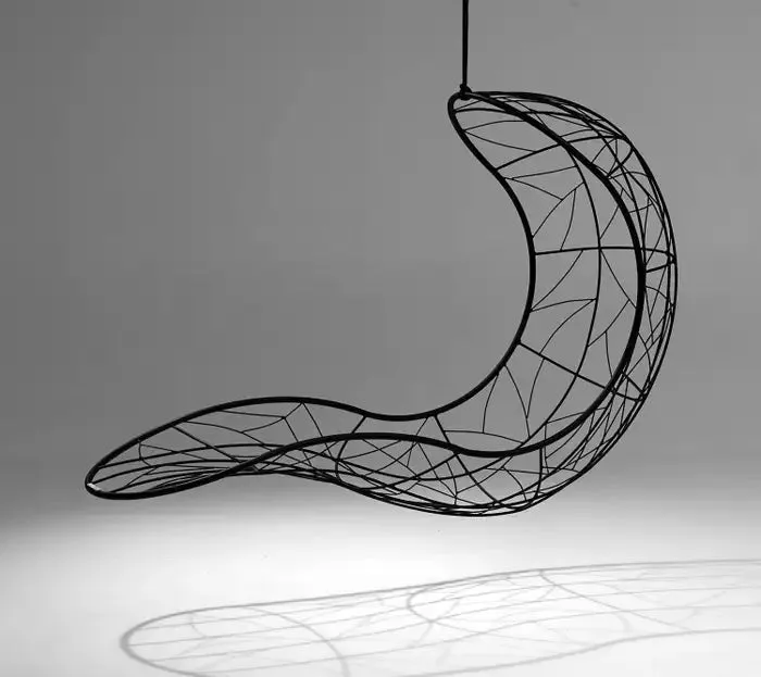 Recliner Hanging Swing Chair in Black