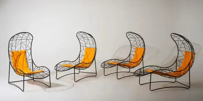 Recliner Hanging Swing Chair in Black