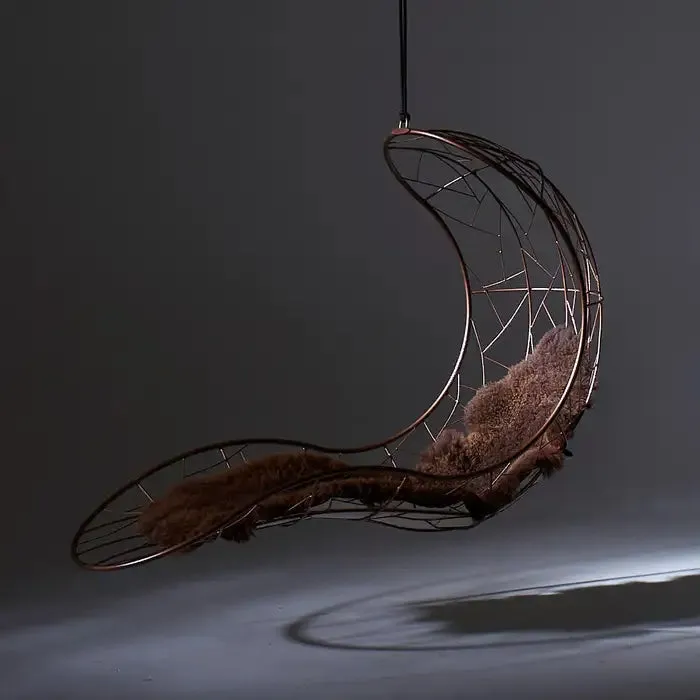 Recliner Hanging Swing Chair in Black