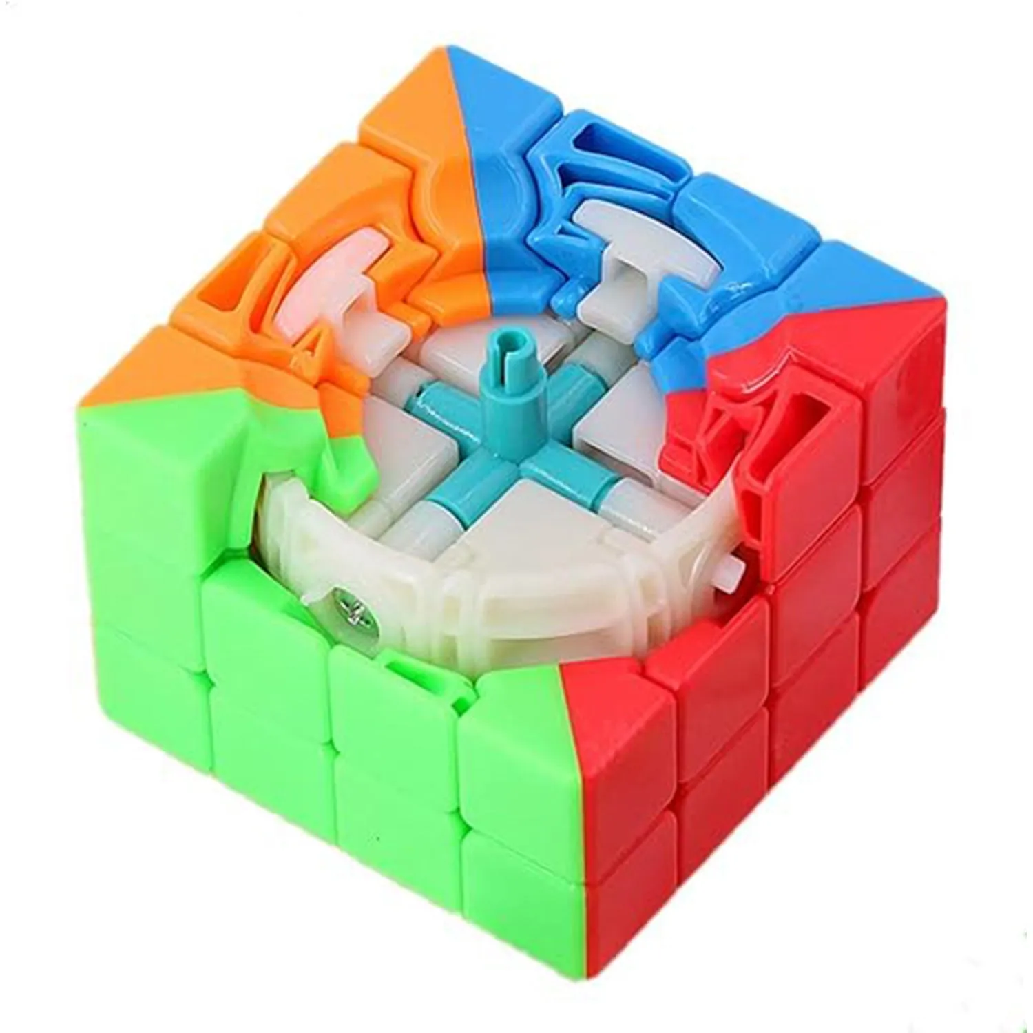 Small Puzzles Cubes 444 High Speed Sticker Less Magic Cube Game, Kids and Professionals Magic Cube Puzzle Toy, Pack of 1, 8  Years