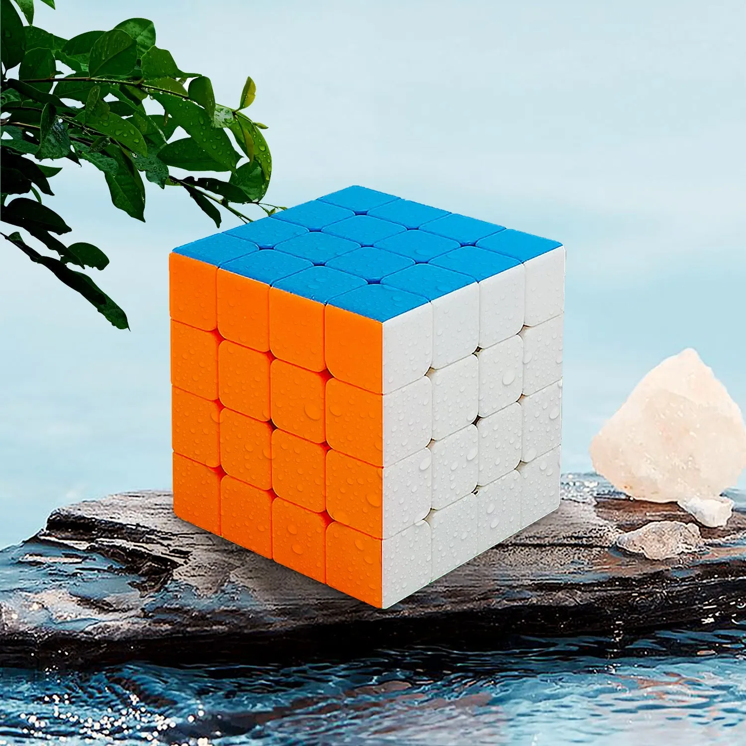 Small Puzzles Cubes 444 High Speed Sticker Less Magic Cube Game, Kids and Professionals Magic Cube Puzzle Toy, Pack of 1, 8  Years