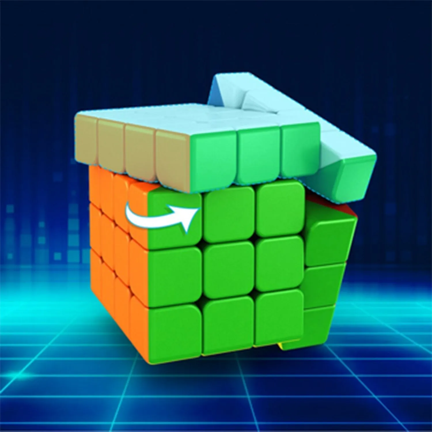 Small Puzzles Cubes 444 High Speed Sticker Less Magic Cube Game, Kids and Professionals Magic Cube Puzzle Toy, Pack of 1, 8  Years