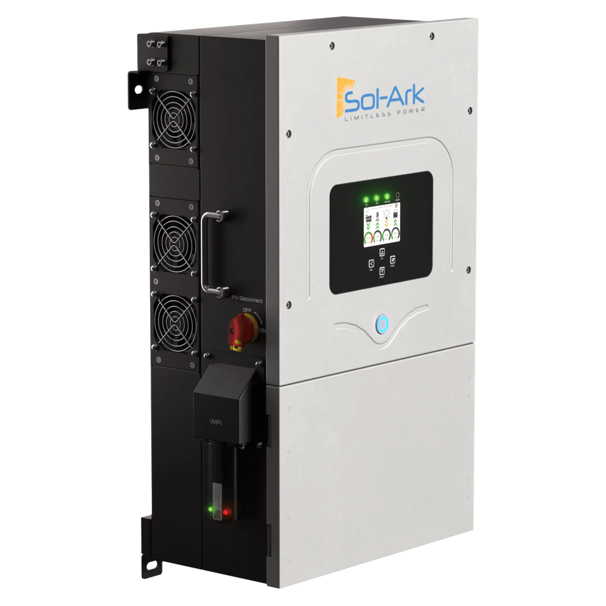 Sol-Ark | 12K-2P (120/240/208V) 48V [All-In-One] Pre-Wired Hybrid Solar Inverter | 10-Year Warranty
