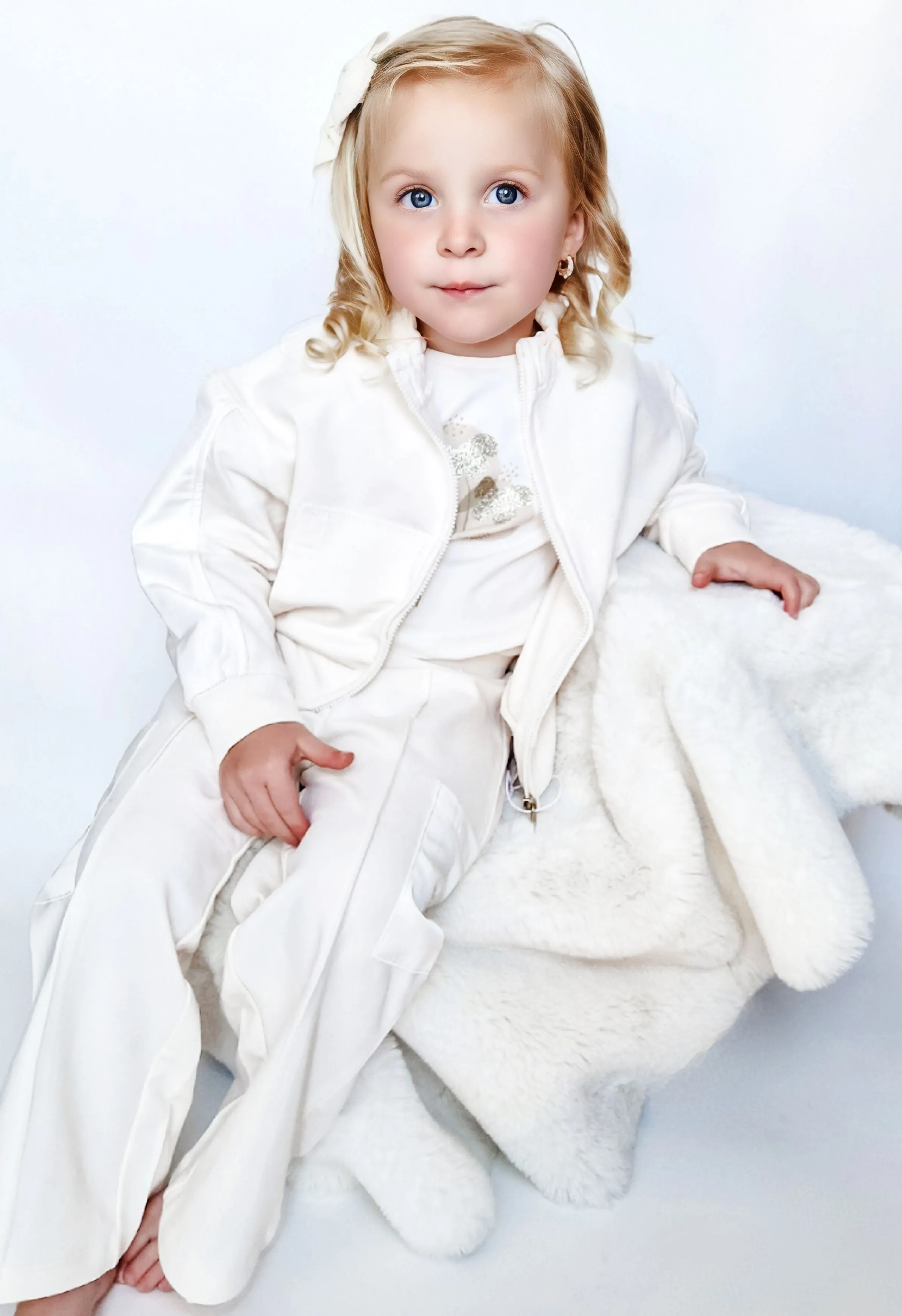 SS25 Mayoral Girls Ivory Tracksuit 3878