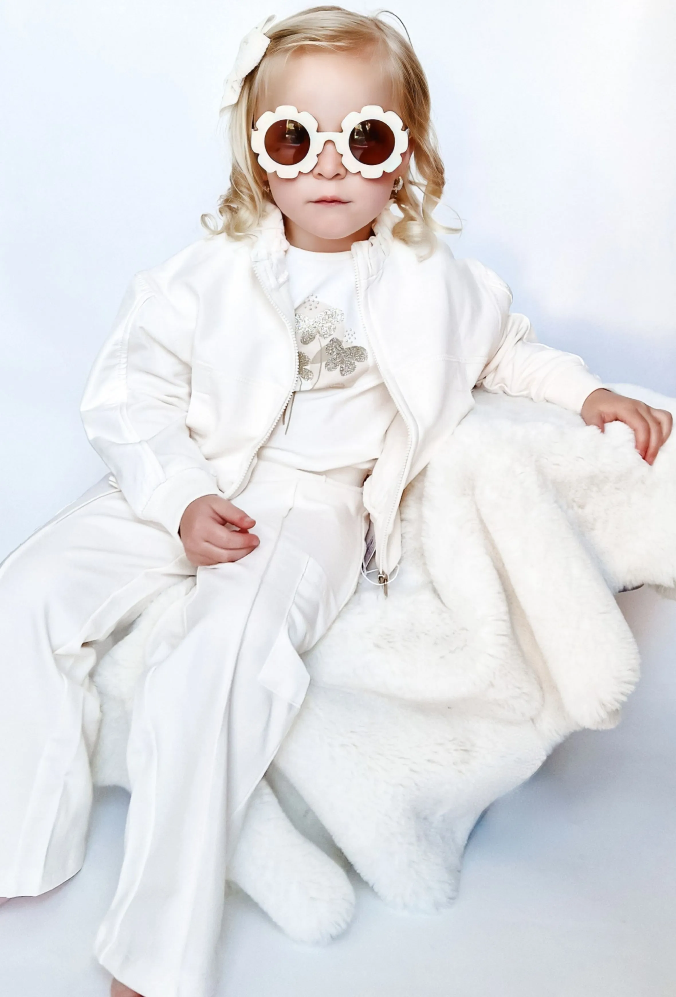 SS25 Mayoral Girls Ivory Tracksuit 3878