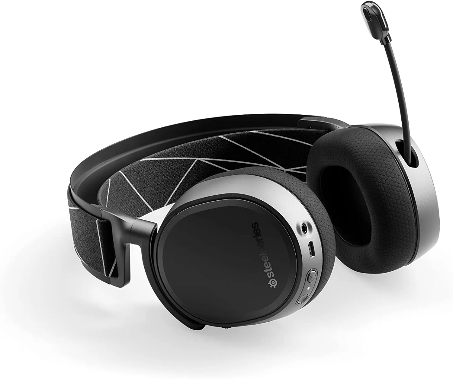 SteelSeries Headset Arctis 9 - Wireless Gaming Headset - Lossless 2.4 GHz Wireless   Bluetooth - 20  Hour Battery Life - For PC, PlayStation 5 and PS4, Black