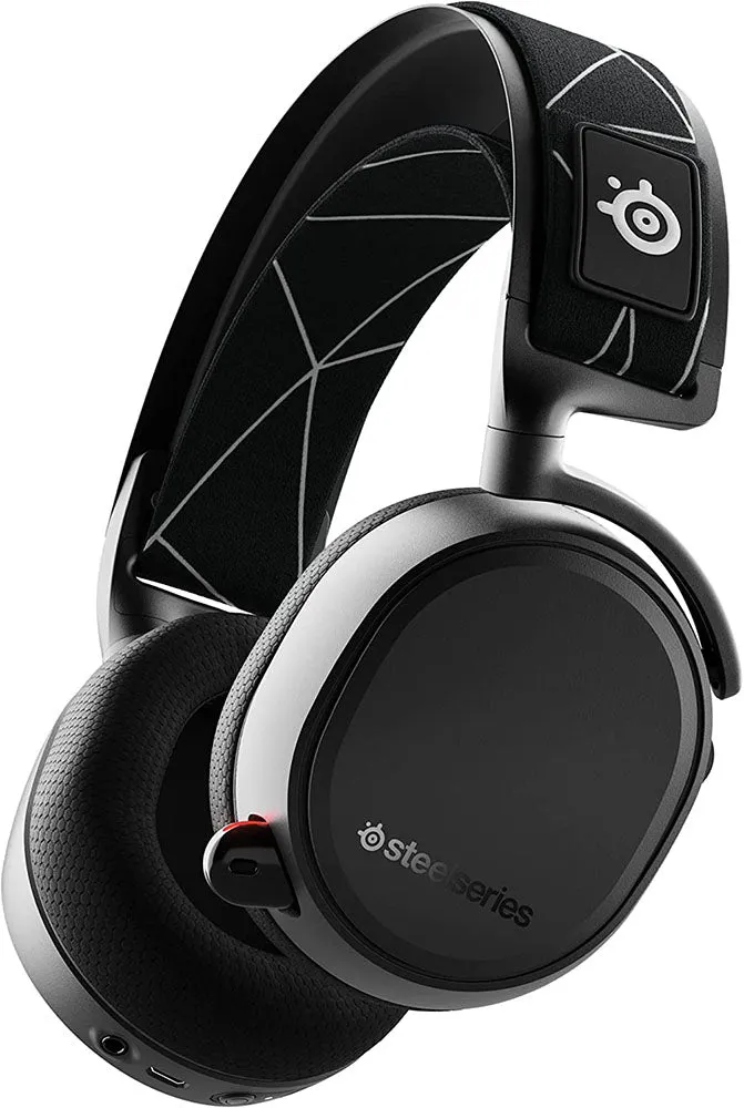 SteelSeries Headset Arctis 9 - Wireless Gaming Headset - Lossless 2.4 GHz Wireless   Bluetooth - 20  Hour Battery Life - For PC, PlayStation 5 and PS4, Black