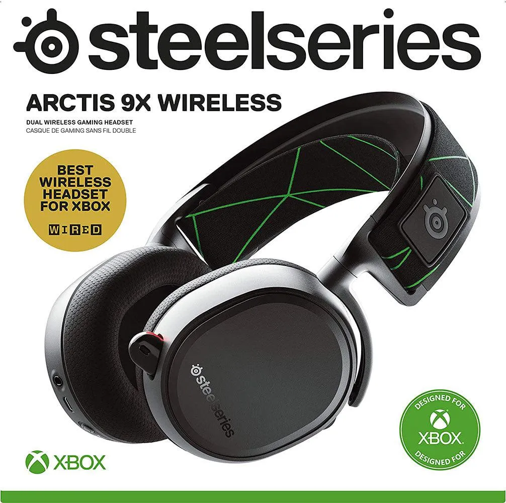 SteelSeries Headset Arctis 9X Wireless Gaming Headset – Integrated Xbox Wireless   Bluetooth – 20  Hour Battery Life – for Xbox One and Series X