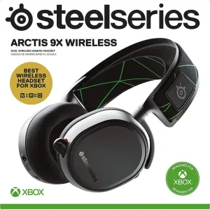 SteelSeries Headset Arctis 9X Wireless Gaming Headset – Integrated Xbox Wireless   Bluetooth – 20  Hour Battery Life – for Xbox One and Series X