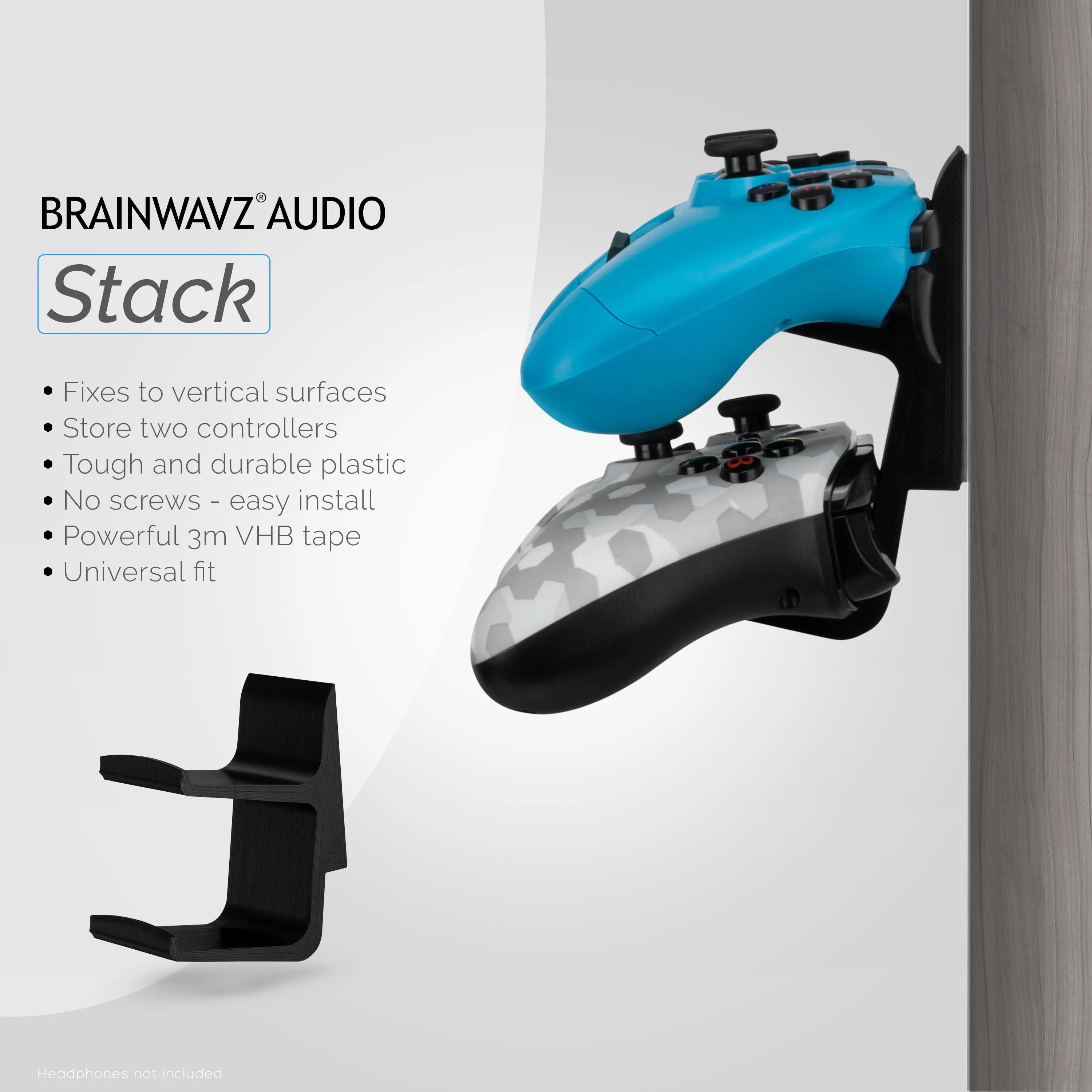 The Stack - Dual Universal Game Controller Wall Mount - Suitable for Xbox, PS5/PS4 & More