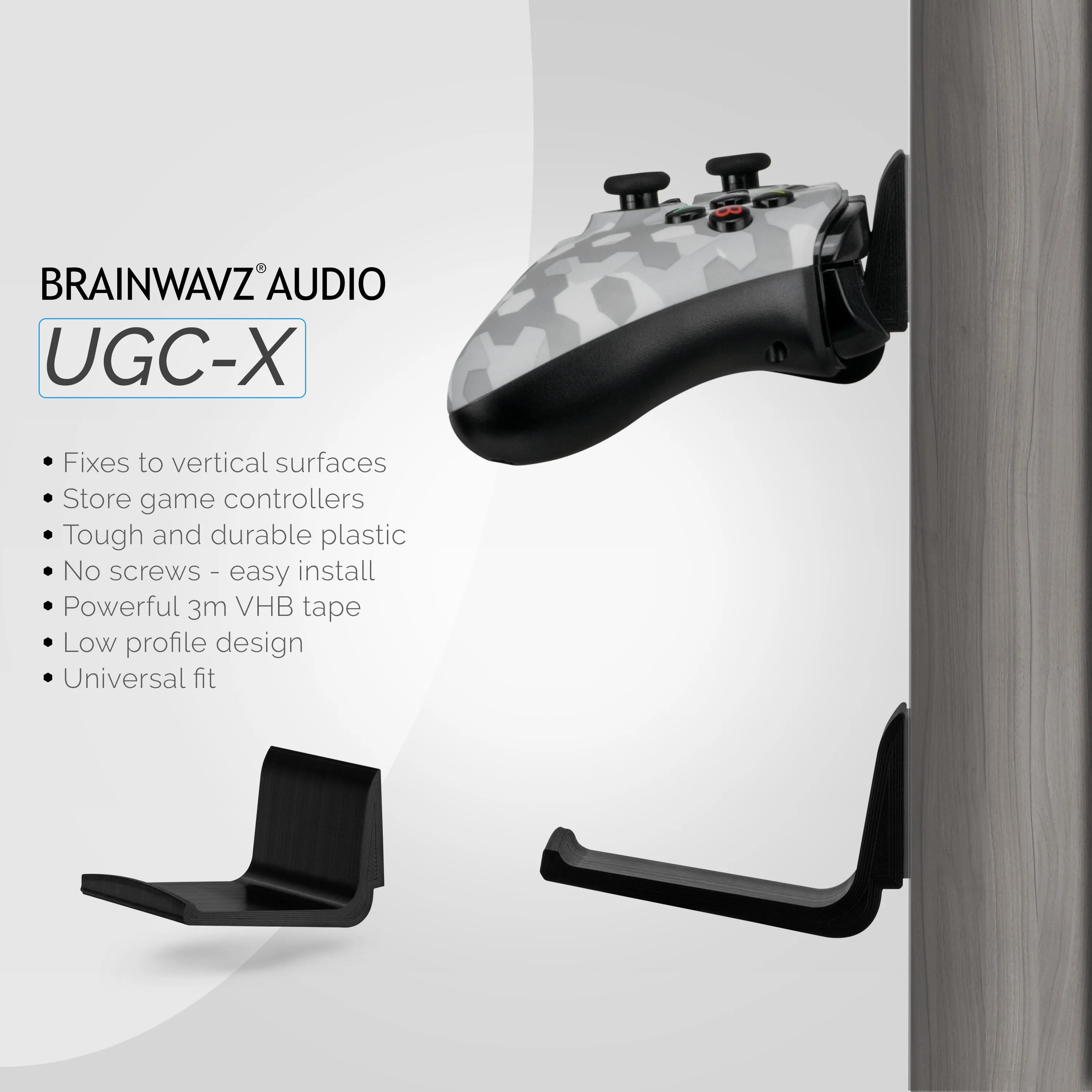UGC-X (2 Pack) Universal Game Controller Wall Mount - For Xbox, PS5/PS4, PC & More