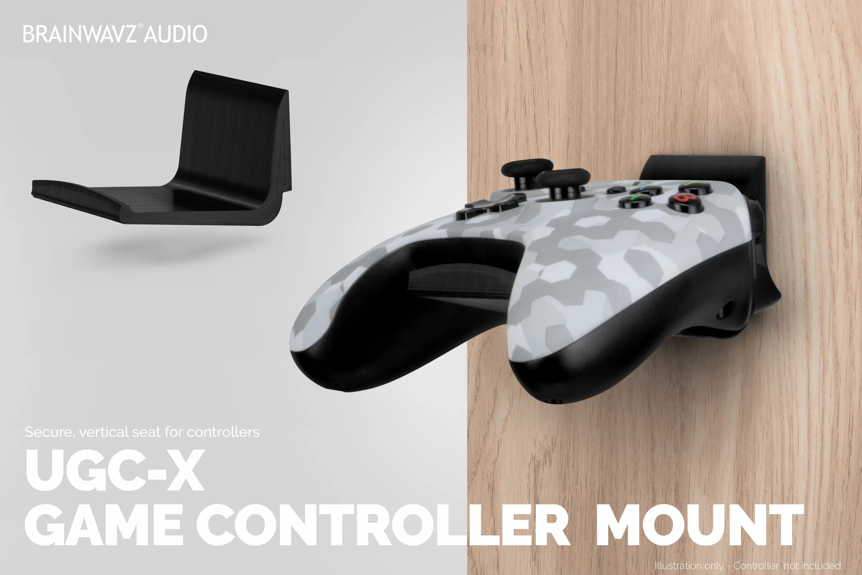 UGC-X (2 Pack) Universal Game Controller Wall Mount - For Xbox, PS5/PS4, PC & More