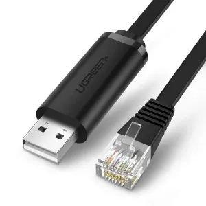 UGREEN 3M USB Console Cable USB 2.0 to RJ45 with RS232 FTDI Chip Console Cable, Plug and Play for PC Laptop in Windows, Mac OS, Linux(60813)