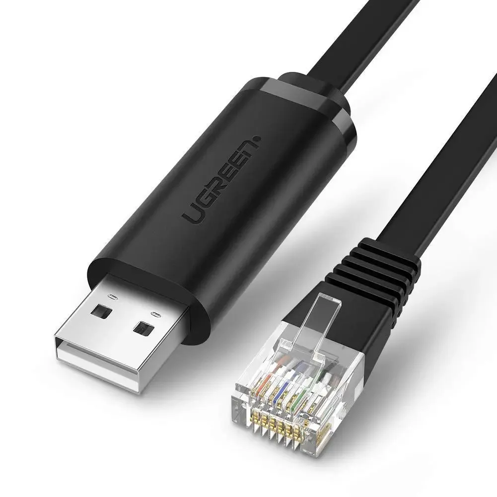 UGREEN 3M USB Console Cable USB 2.0 to RJ45 with RS232 FTDI Chip Console Cable, Plug and Play for PC Laptop in Windows, Mac OS, Linux(60813)